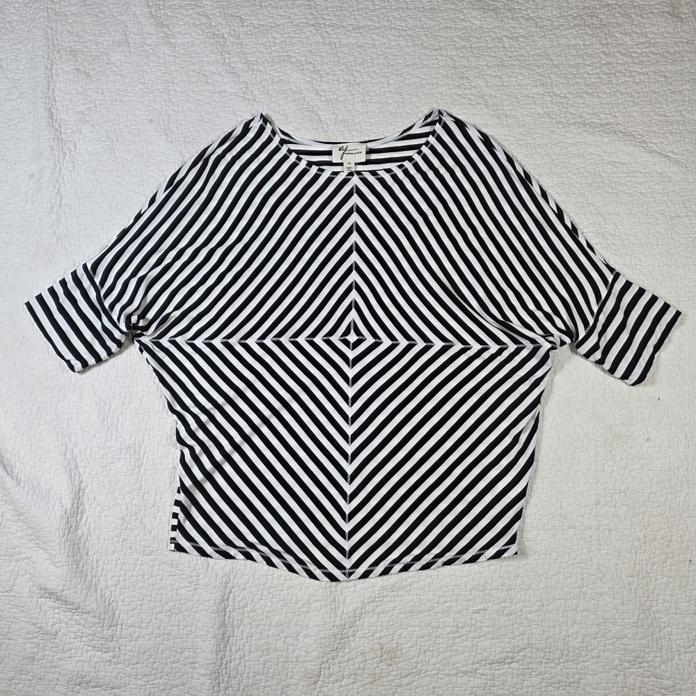 Andrea Jovine Striped Black and White Top